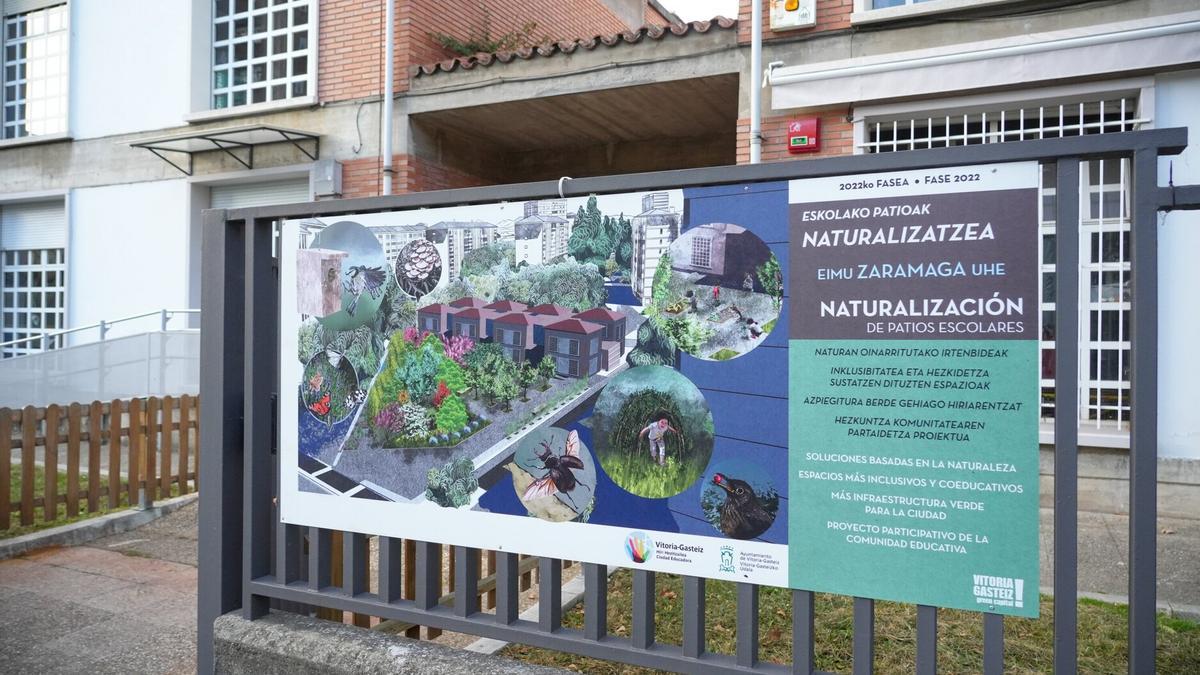 Cartel informativo del proyecto.