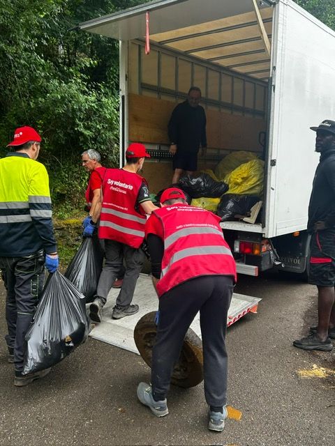 Residuos procedentes de la limpieza del río Ibaizabal.