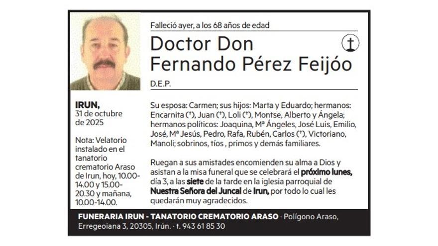 Don Fernando Pérez Feijóo