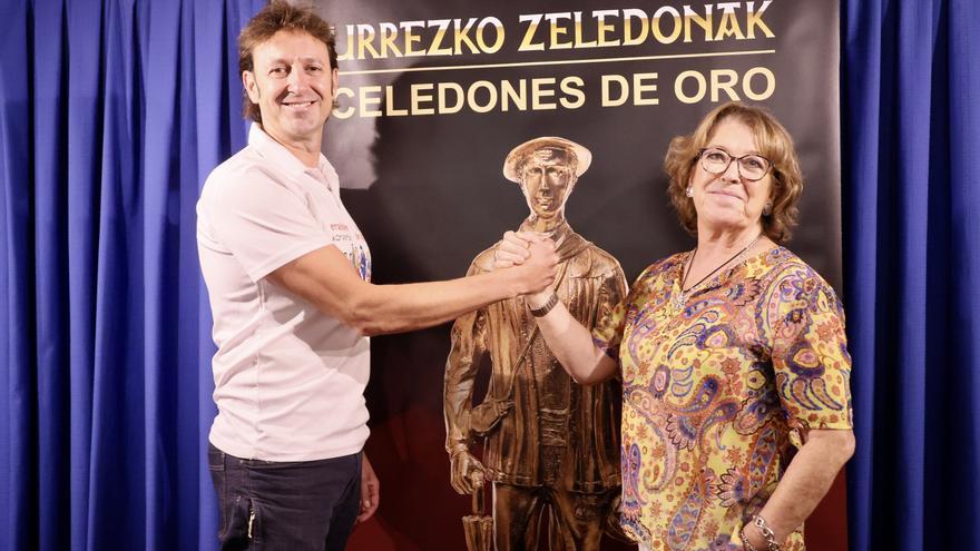 La comparsa de gigantes y cabezudos y Txaro Iturralde, Celedones de Oro 2025