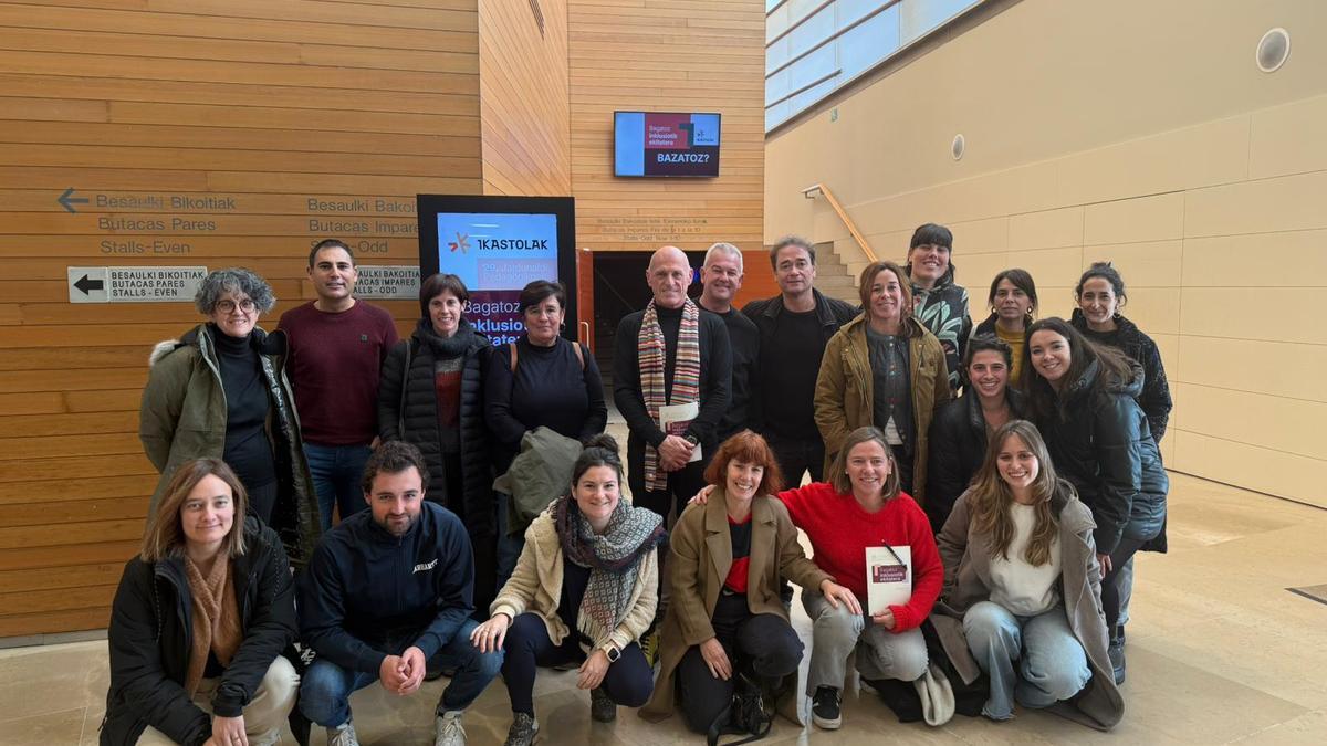 Representantes de las ikastolas de Navarra que acudieron a las jornadas.