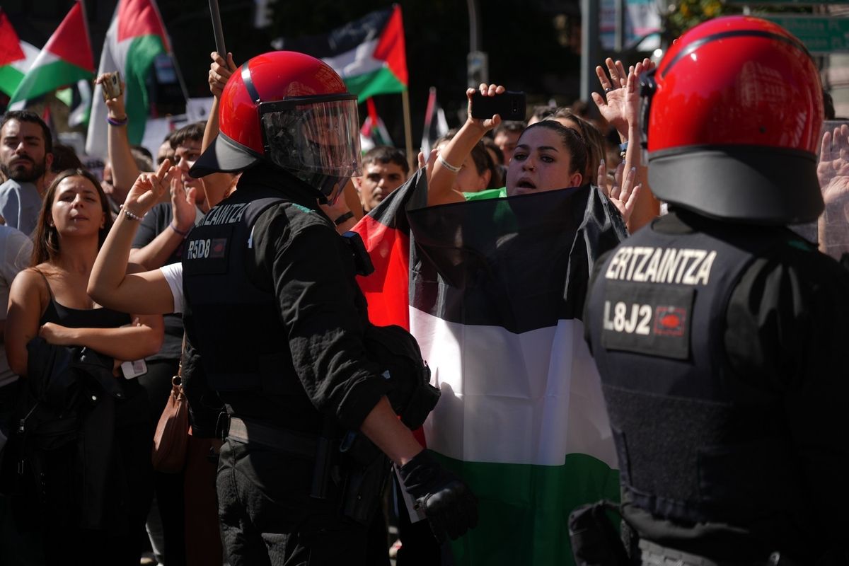 Manifestación en Bilbao en apoyo al pueblo palestino y a la flotilla