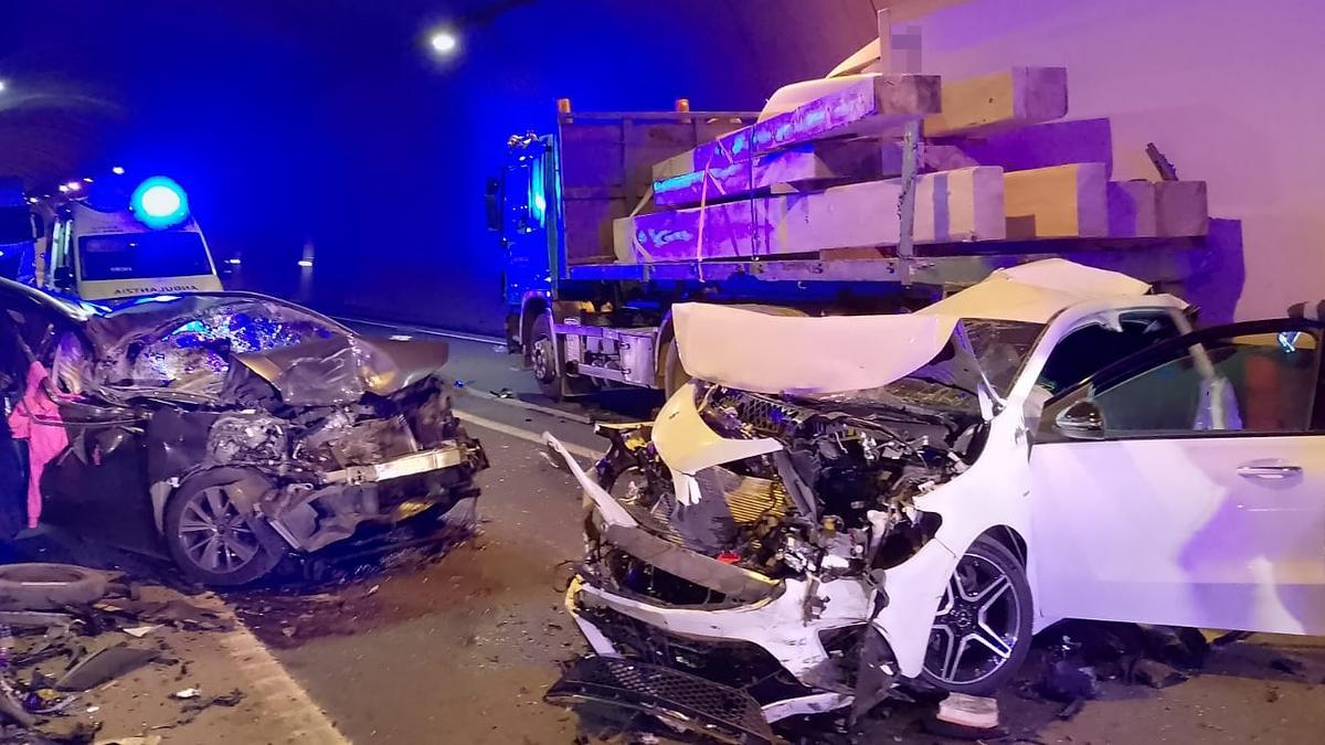 Vehículos implicados en el accidente.