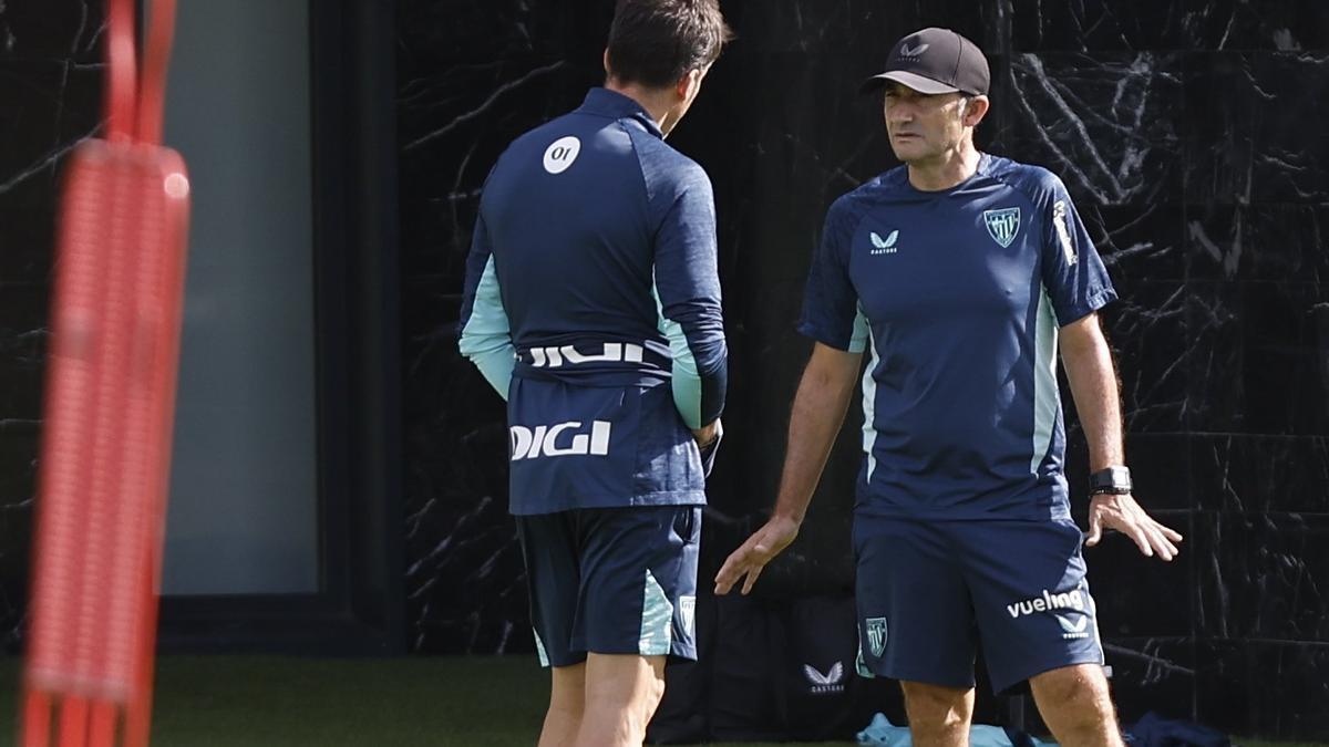 El técnico del Athletic de Bilbao, Ernesto Valverde