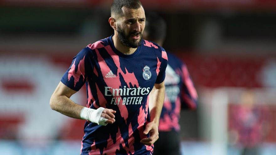 Karim Benzema, en un partido con el Real Madrid