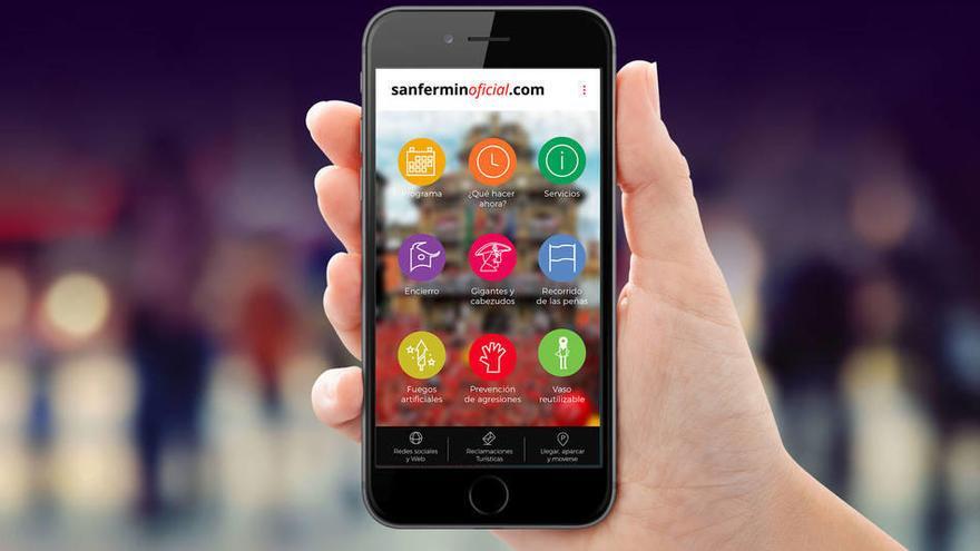 Menú de la app de SF Pamplona.