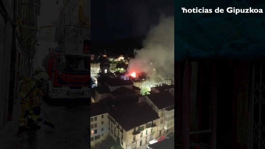 Un incendio en un edificio de Elgoibar