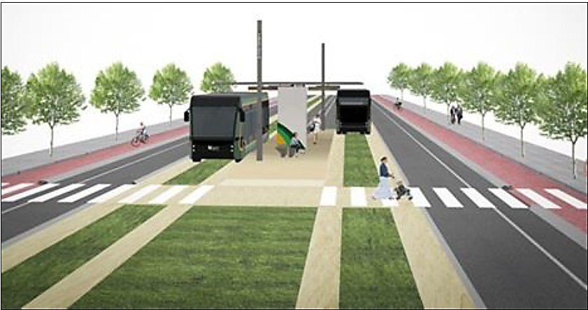 En 2020, se realizaron diferentes propuestas de eje sostenible para la avenida Baja Navarra.