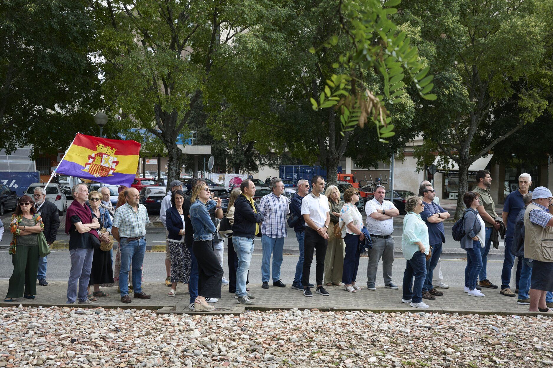 Fotos del homenaje en la vieja cárcel de Pamplona por el 89 aniversario de la matanza de Valcaldera