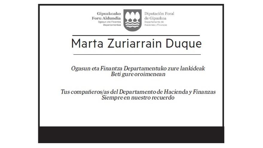 MARTA ZURIARRAIN DUQUE