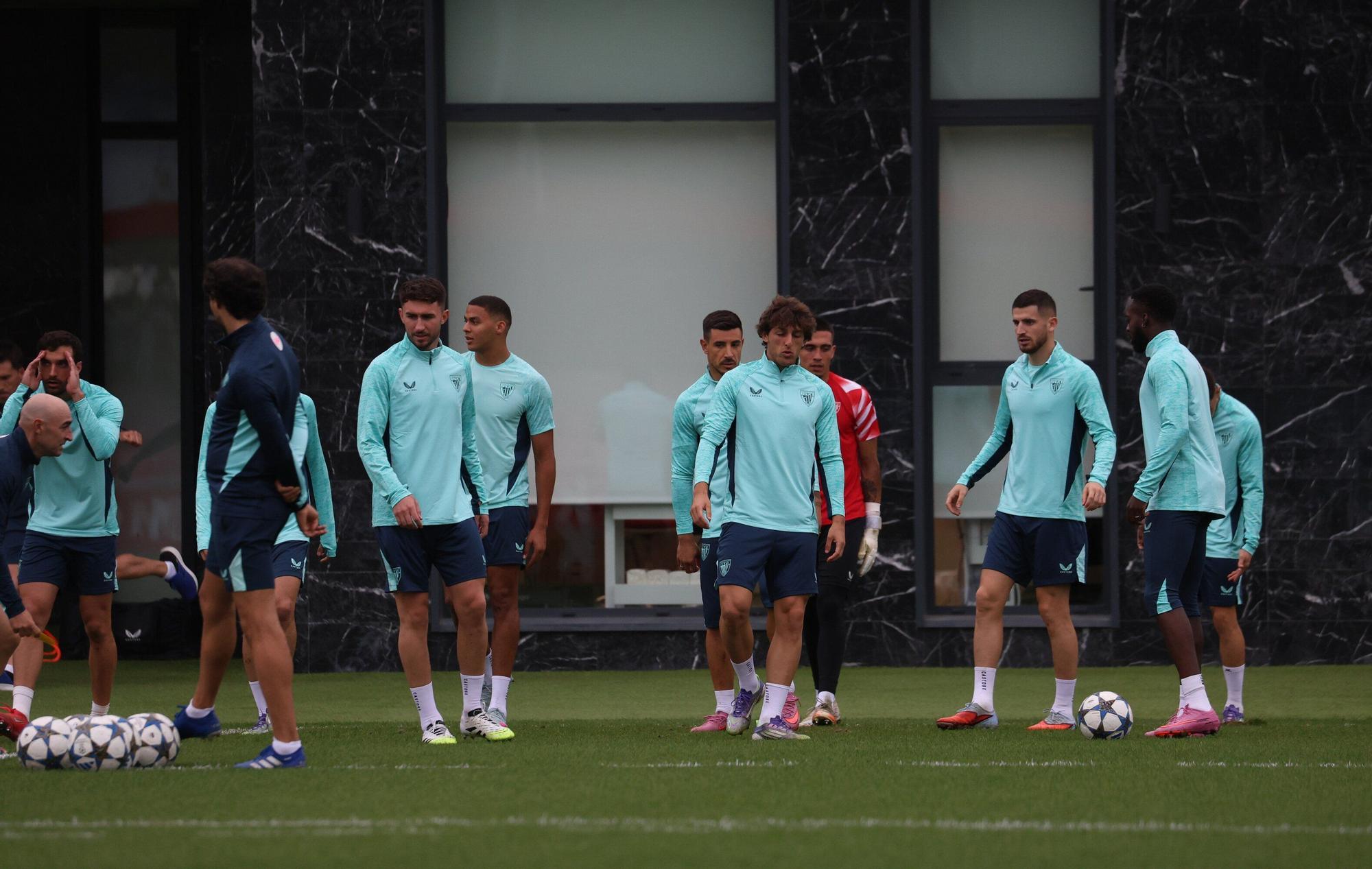En imágenes: último entrenamiento del Athletic antes del debut en Champions