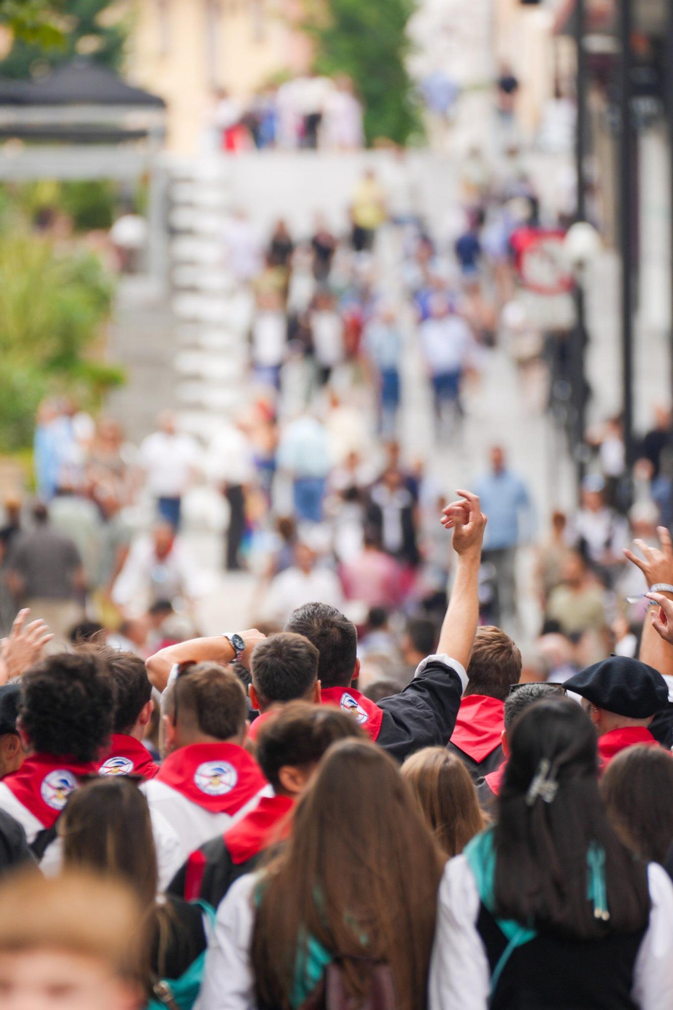 Ambiente en Vitoria el día de la Virgen Blanca