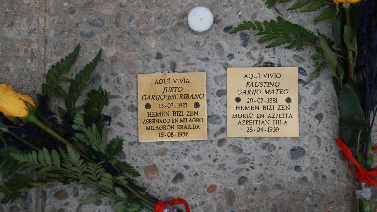 Los tropezones del padre e hijo, Fautino Garijo y Justo Garijo, de 15 años.