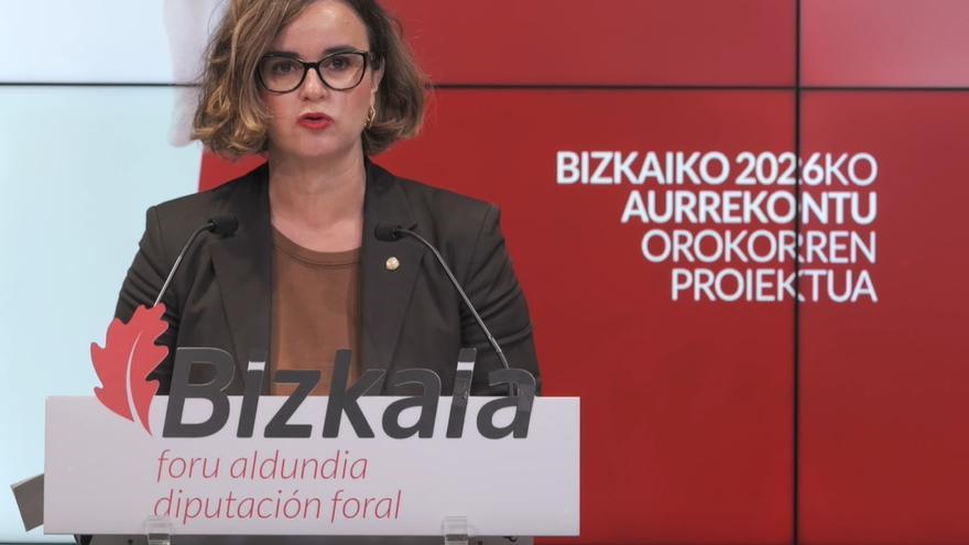 La diputada general, Elixabete Etxanobe, ha presentado este viernes los presupuestos para 2026