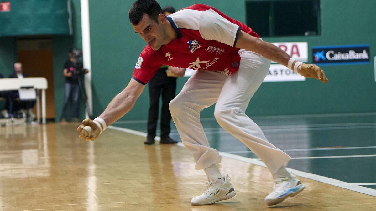 Ezkurdia, en una imagen de la semifinal del Mani¡omanista.