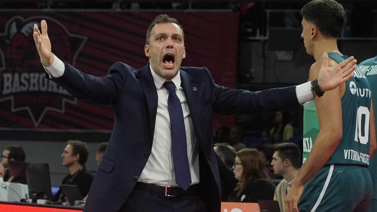 Galbiati, expresivo durante la victoria del martes contra el Dubái. Galbiati, expresivo durante la victoria del martes contra el Dubái.