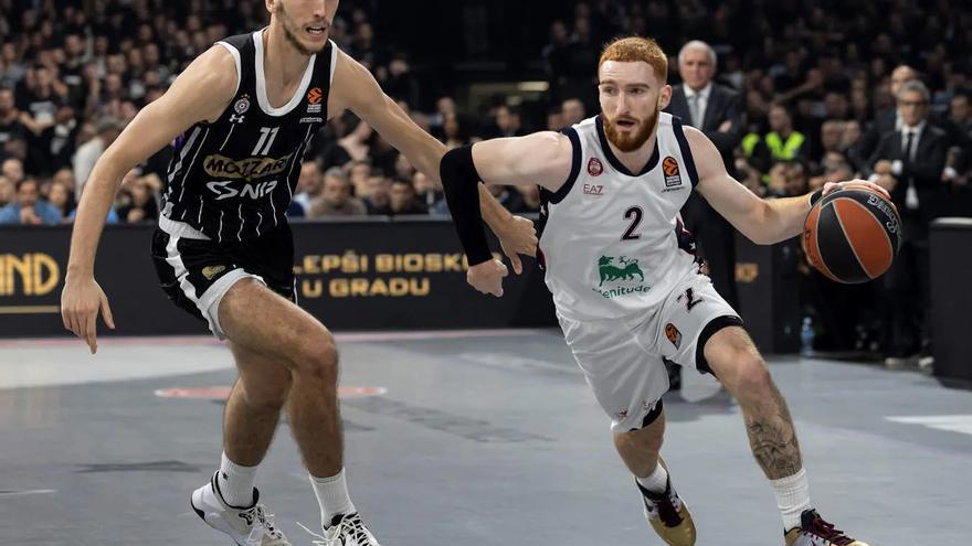 Nico Mannion sufre una lesión en la nariz y será baja ante el Baskonia