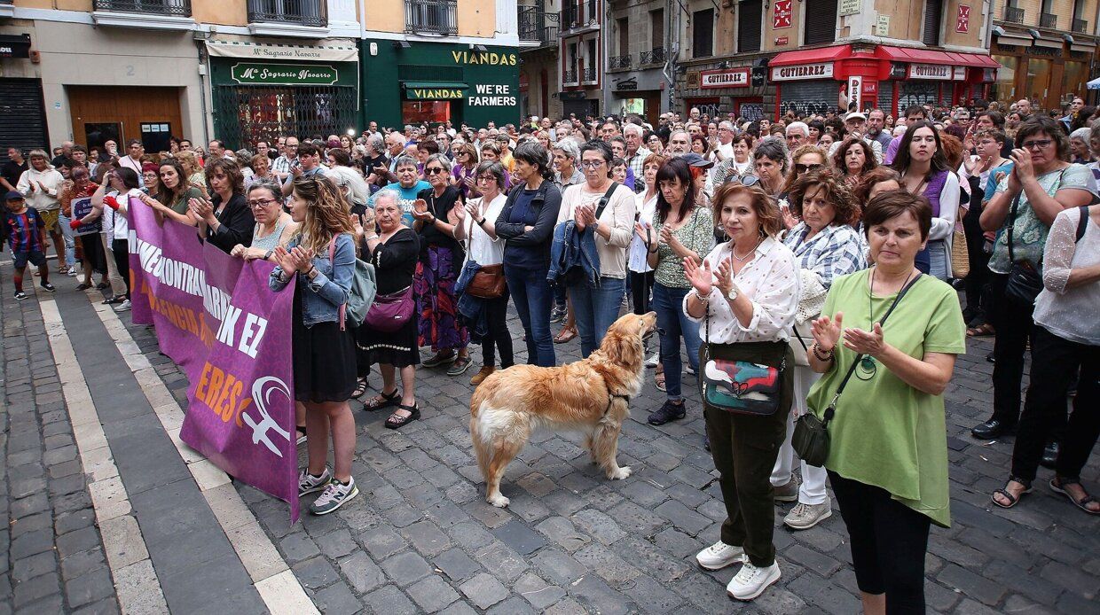 Protesta feminista contra el “sistema patriarcal” en Pamplona