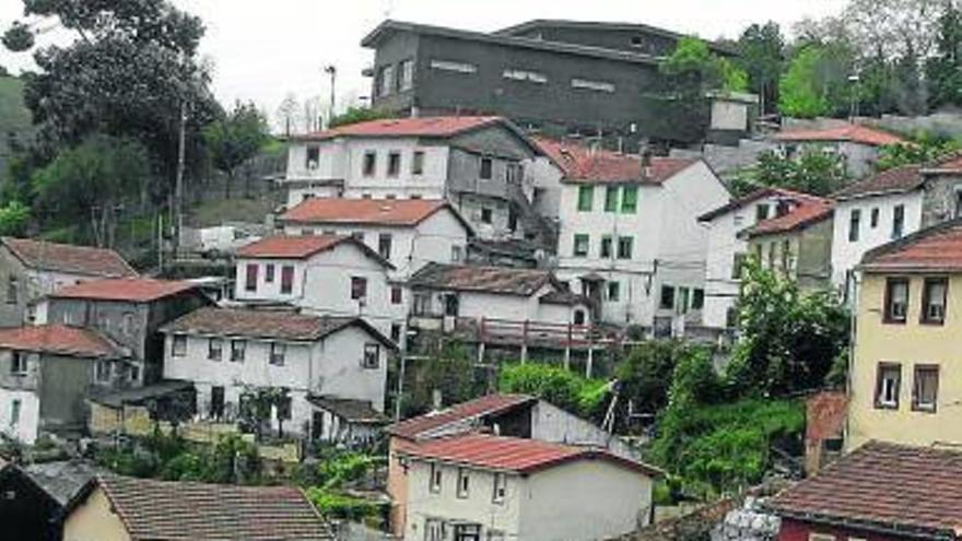Imagen de las casas en la ladera de Masustegi.
