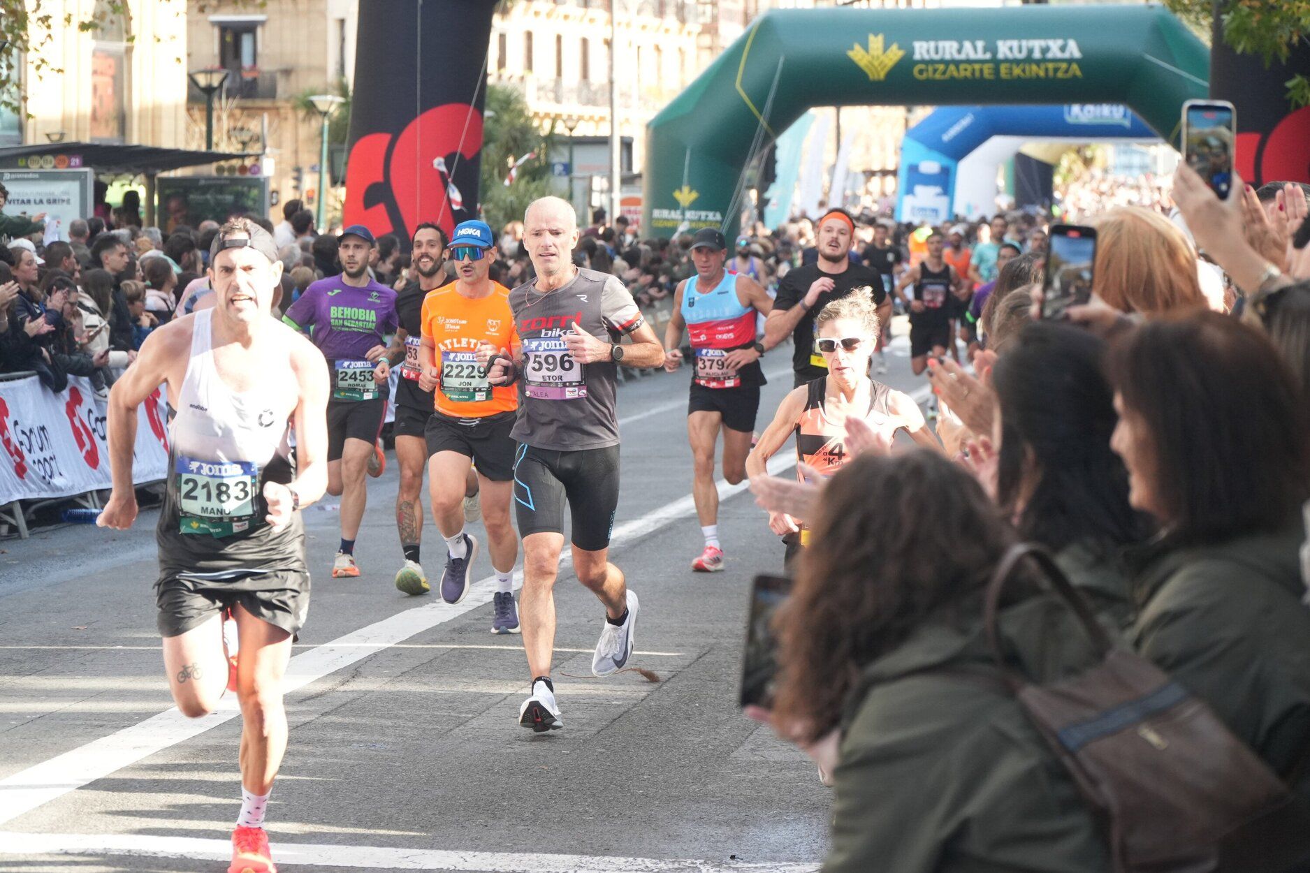 Los últimos metros de la Behobia
