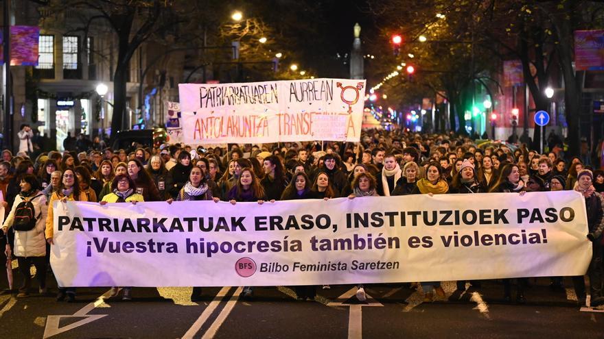 Miles de personas denuncian en Euskadi la complicidad con la violencia machista