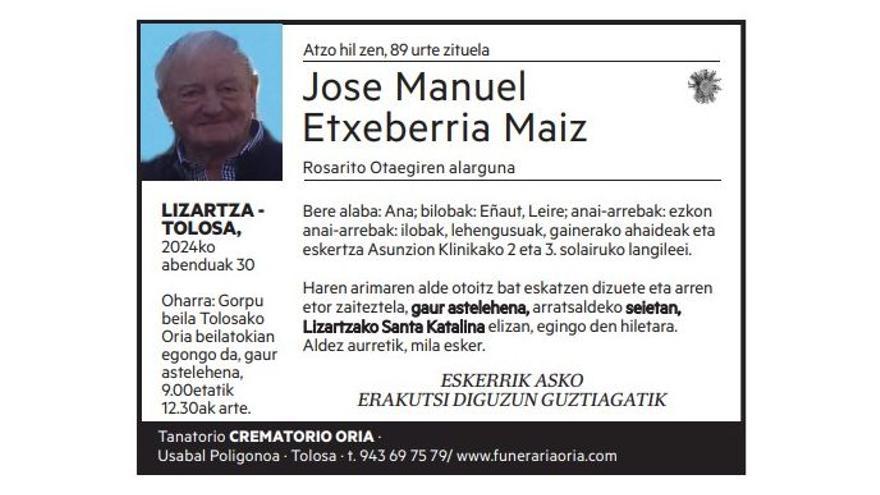 Jose Manuel Etxeberria Maiz