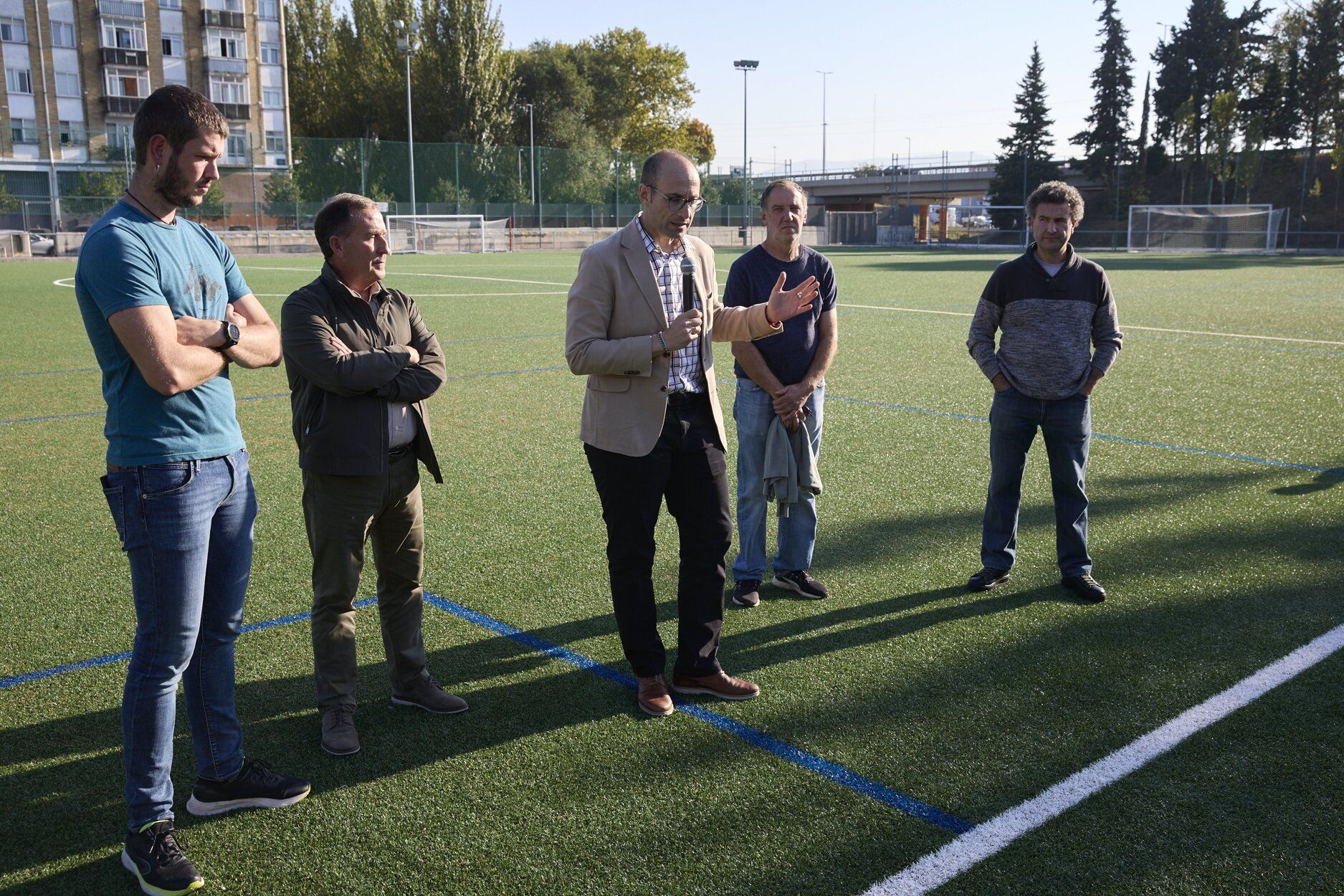 Fotos de la inauguración del campo de fútbol de Berriozar
