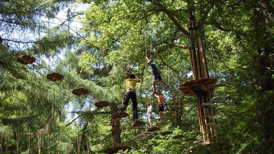 Hontza Extrem: aventuras entre lianas y circuitos en el bosque de Otxandio