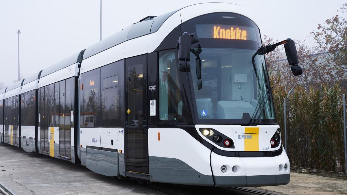 Modelo de tranvía suministrado por CAF a la ciudad belga De Lijn.