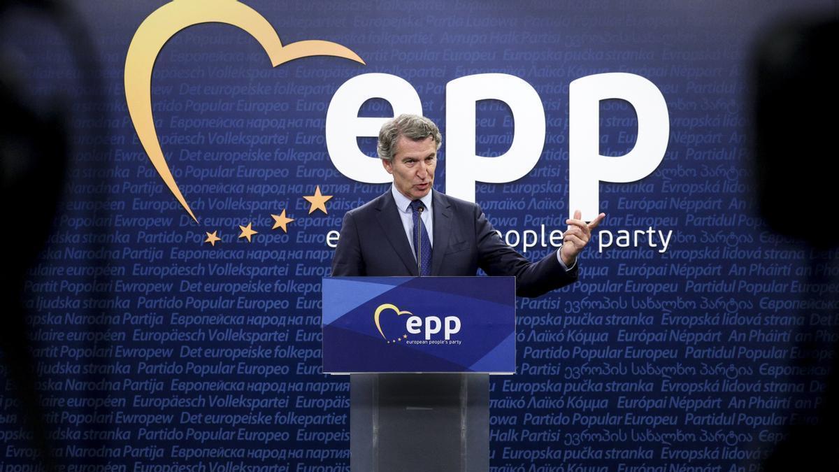 El presidente del PP, Alberto Núñez Feijóo