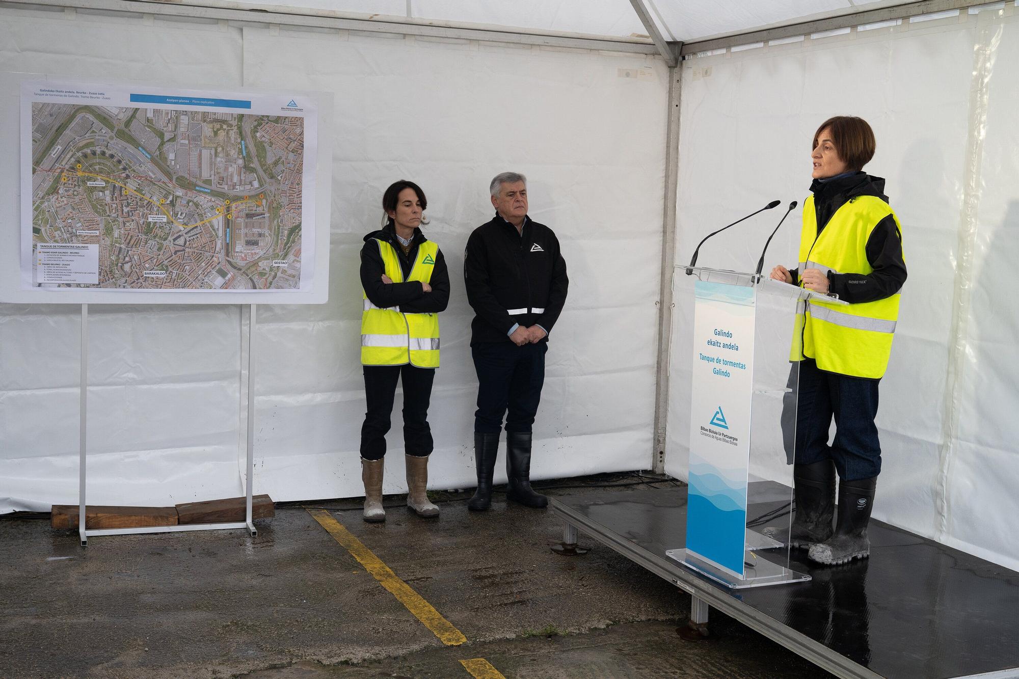 En imágenes: así es el tanque de tormentas de Galindo en Sestao