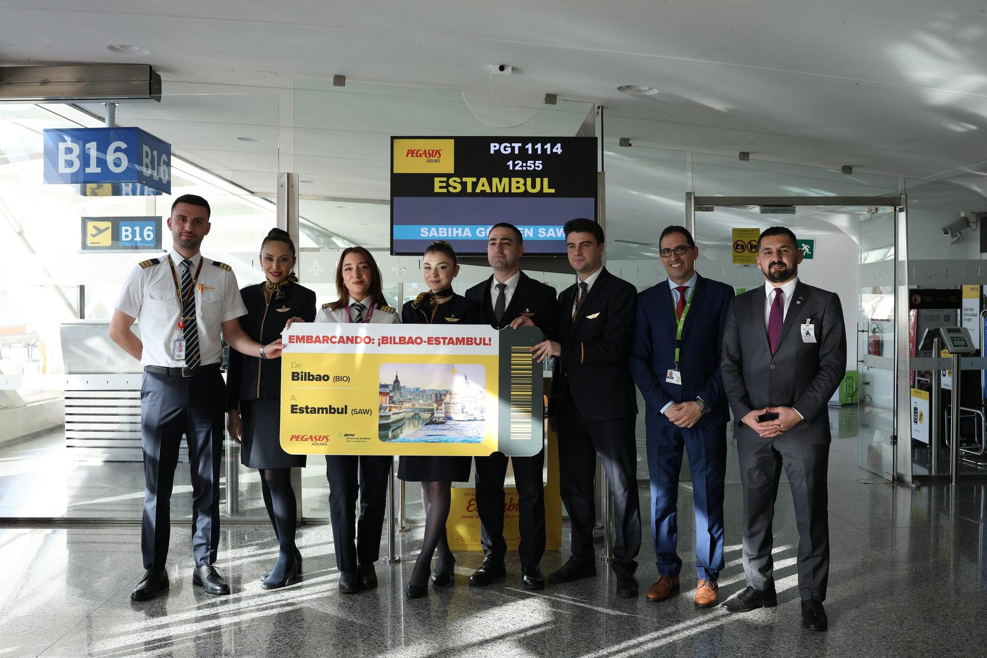 Estreno de la nueva ruta de Bilbao a Estambul