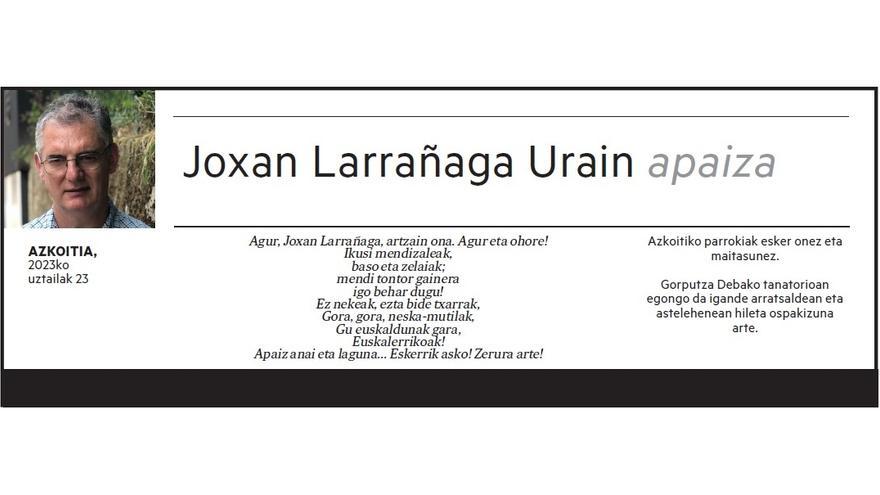 JOXAN LARRAÑAGA URAIN