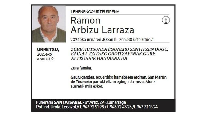 RAMON ARBIZU LARRAZA