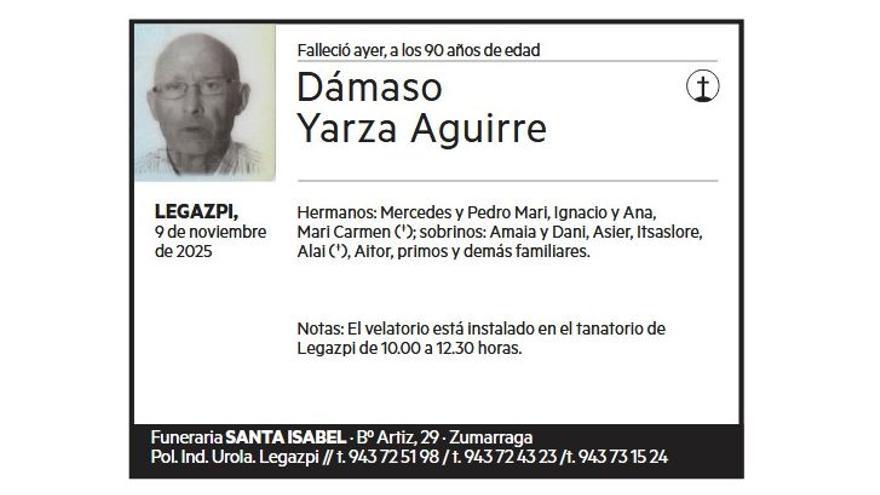DAMASO YARZA AGUIRRE