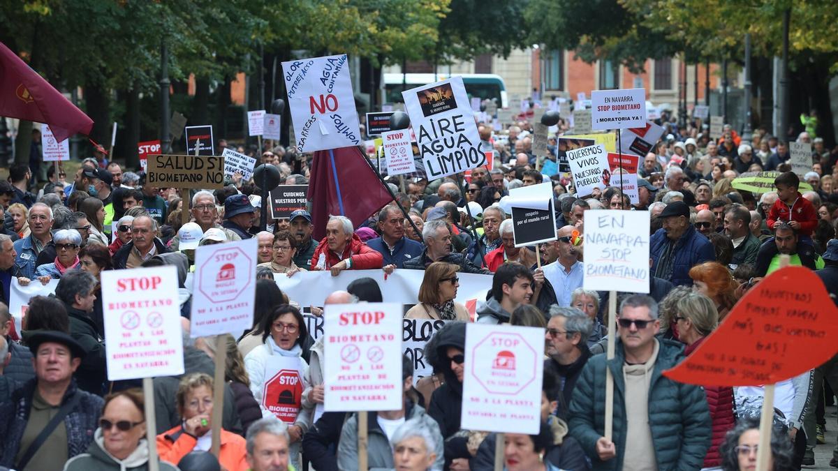 Manifestación del pasado domingo contra la instalación de plantas de biometanización. Manifestación del pasado domingo contra la instalación de plantas de biometanización.