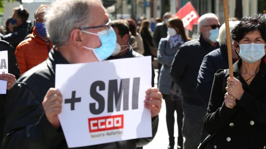 Una manifestación en favor de la subida del SMI.