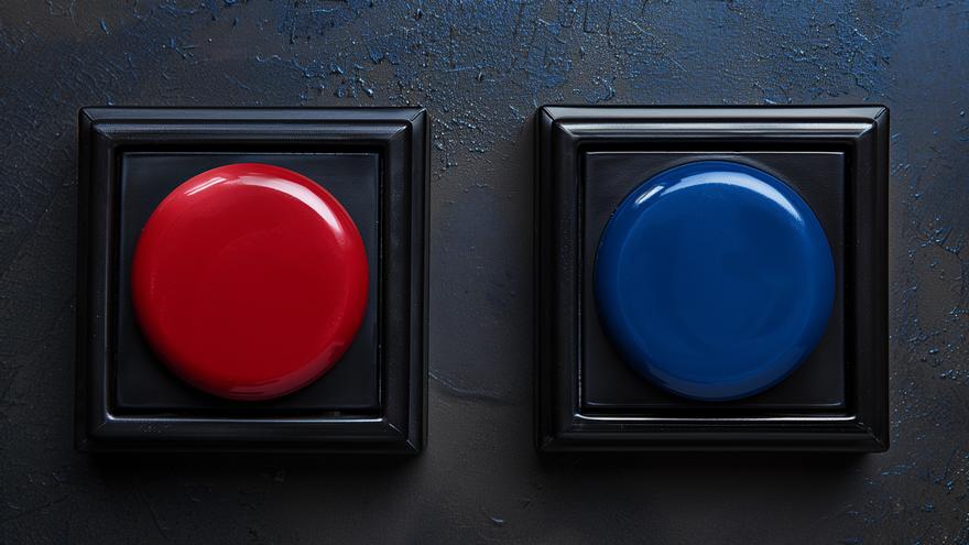 El dilema moral que lleva 40 millones de visualizaciones: ¿presionarías el botón rojo o el azul?