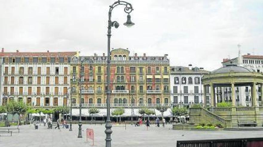 La plaza del Castillo bajo la nieve, 1888