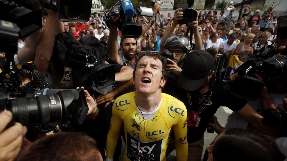 Geraint Thomas, tras su victoria en el Tour de 2018. Geraint Thomas, tras su victoria en el Tour de 2018.