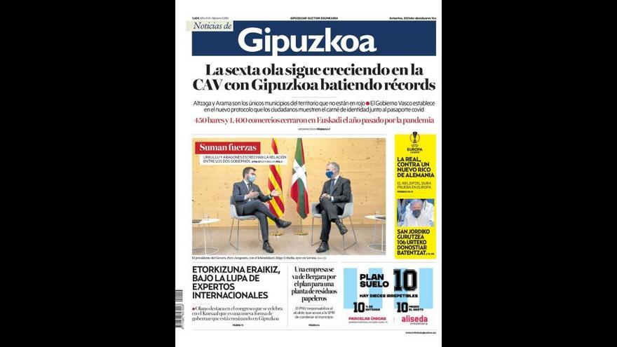 NOTICIAS DE GIPUZKOA: La portada del martes, 14 de diciembre