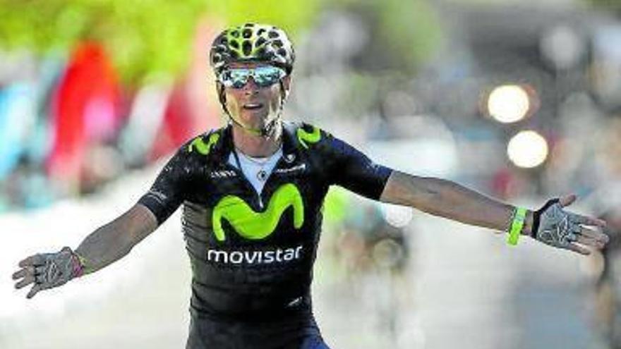 Alejandro Valverde, en una llegada a meta.