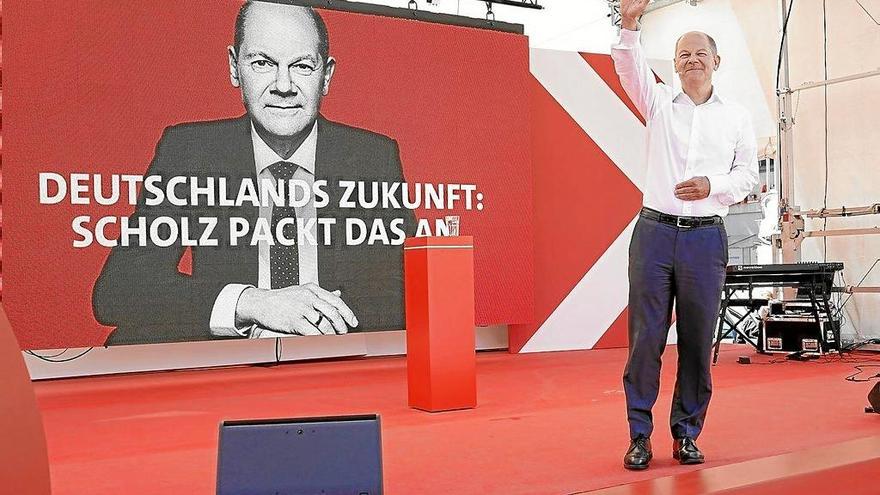 Olaf Scholz, ministro alemán de Finanzas y candidato del SPD para las elecciones federales, en el inicio de campaña en Bochum (Alemania). Foto: Efe