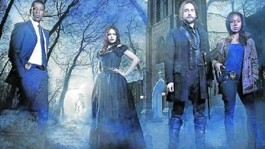 En la imagen (de izquierda a derecha), los protagonistas de &#039;Sleepy Hollow&#039;, Orlando Jones, Katia Winter, Tom Mison y Nicole Beharie.