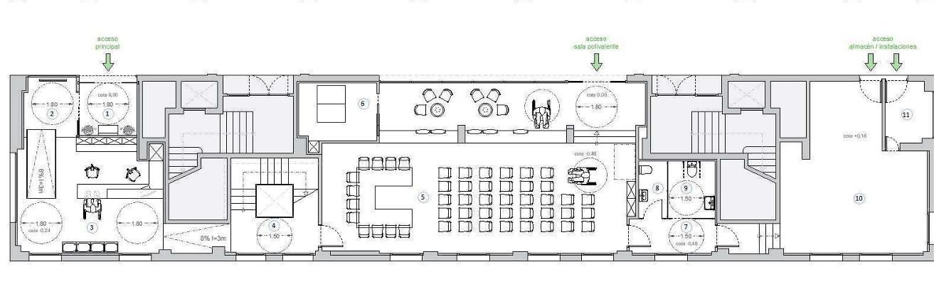 Plano del diseño de la planta baja