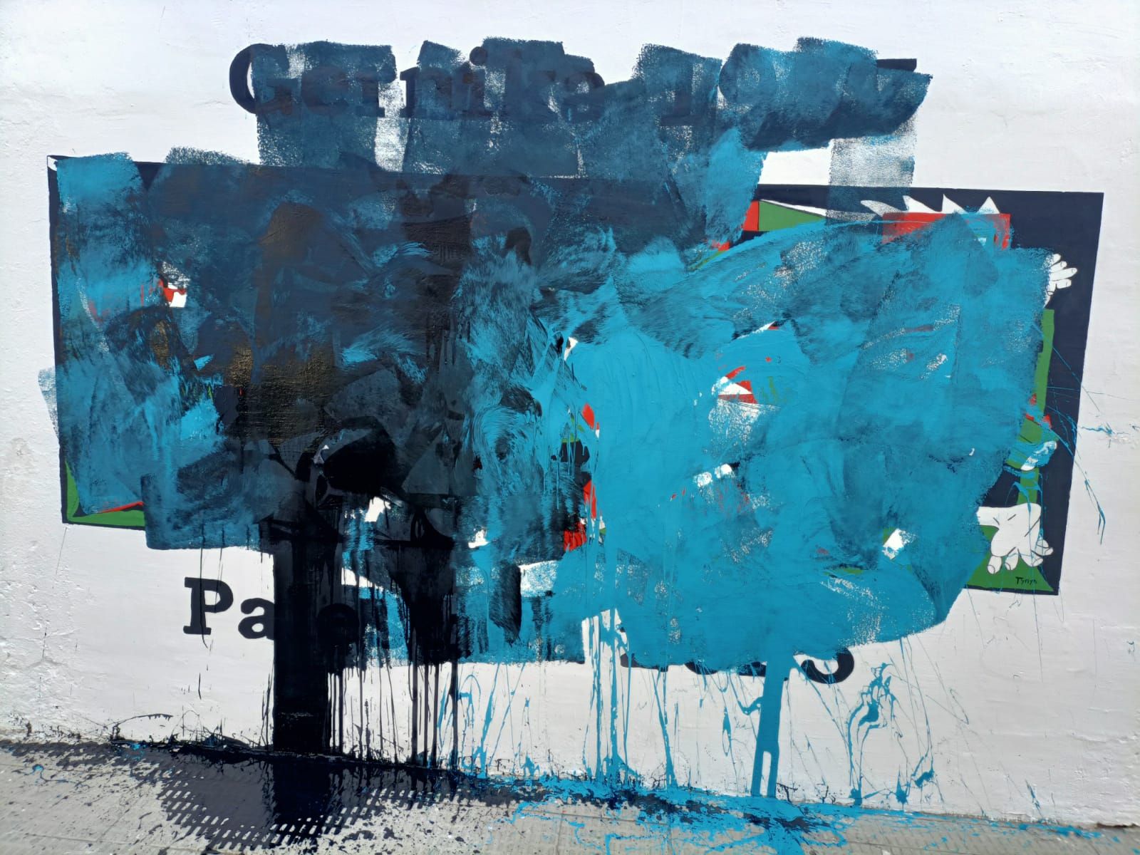El mural vandalizado en Castejón.