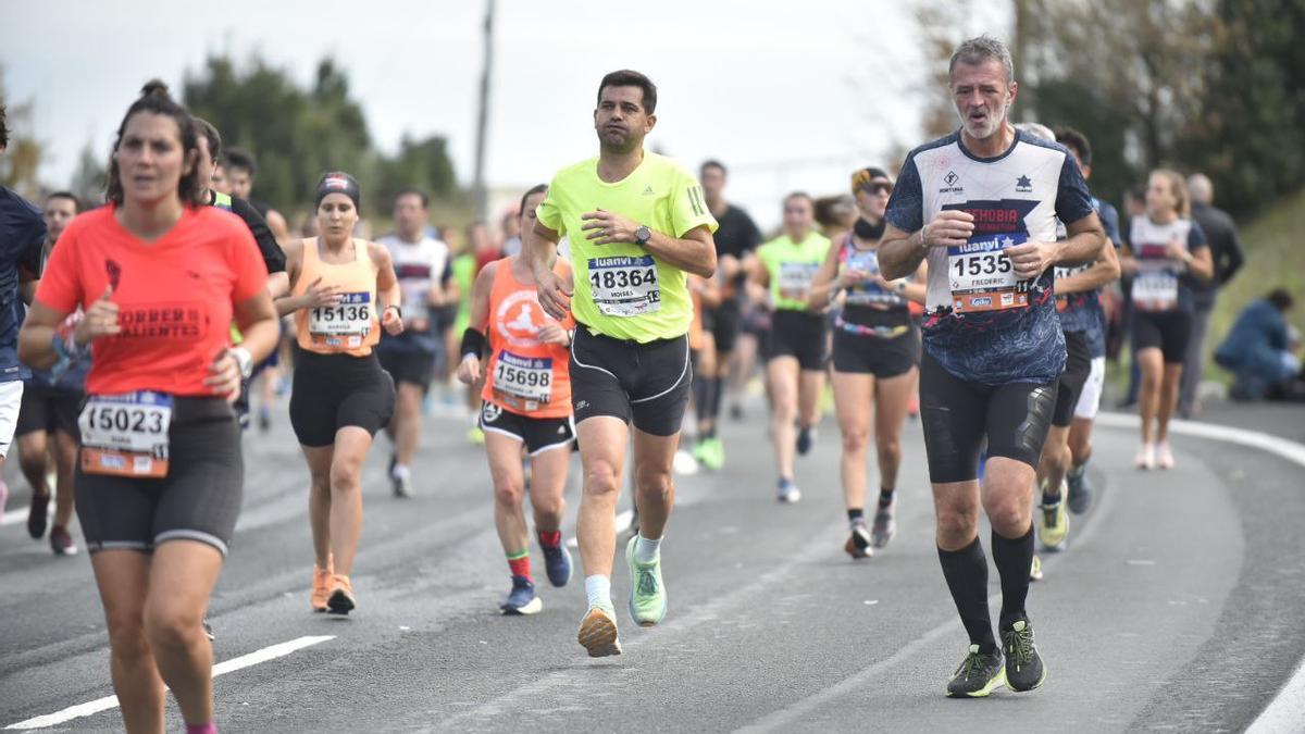 Corredores durante la Behobia.