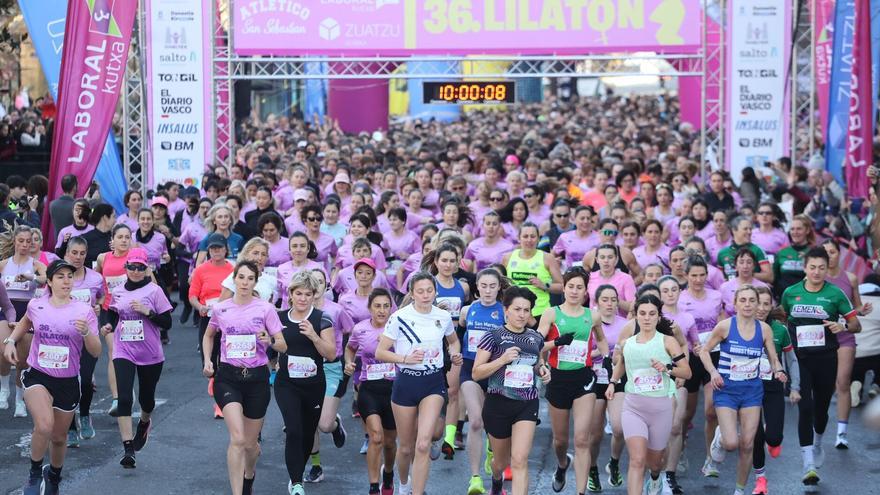 Una Lilatón de récord abarrota las calles de Donostia
