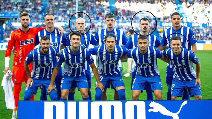 El Deportivo Alavés más txuri-urdin visitará a la Real Sociedad: Gorosabel, Sola, Guevara, Guridi y Karrikaburu