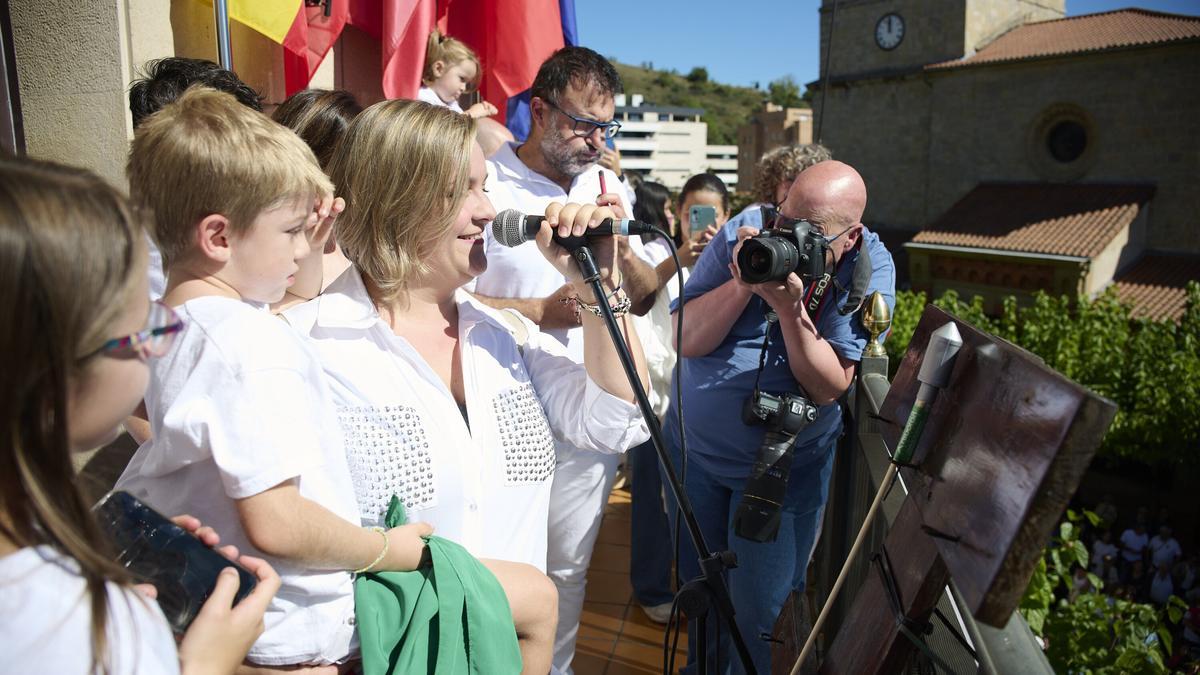 Chupinazo de Huarte de las fiestas.